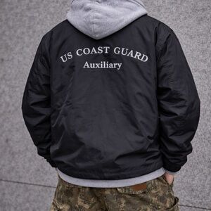 Anderson Paak US COASTGUARD Jacket Mens Small Black Coaches Windbreaker Oxnard J
